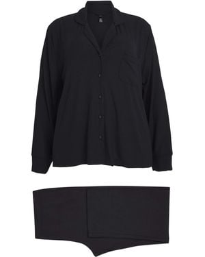 Skims Soft Lounge Ribbed Pyjama Set - Black