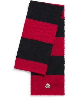 Moncler Stripe Scarf - Red