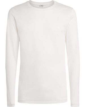 Zimmerli of Switzerland 286 Sea Island Long-Sleeve T-Shirt - White
