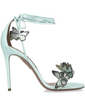 Aquazzura Papillon Heeled Sandals 105 - Blue