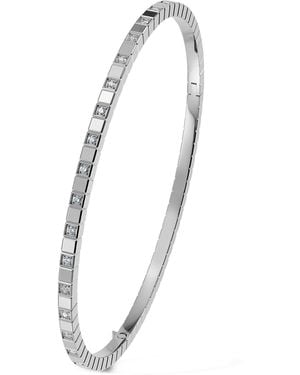 Chopard And Diamond Ice Cube Bangle - White