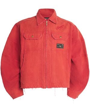 Willy Chavarria Cotton Canvas Stockton Jacket - Red