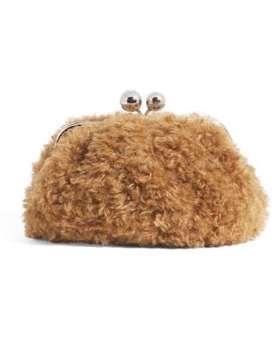 Weekend by Maxmara Small Faux Fur Pasticcino Clutch Bag - Brown