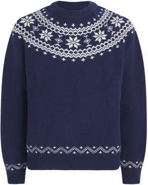 Harrods Wool Fair Isle Jumper - Blue