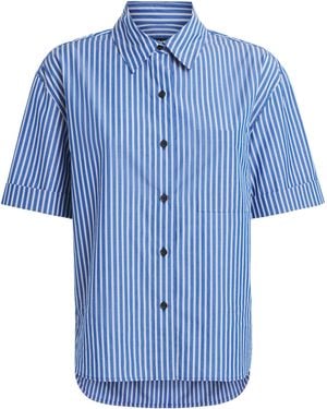 Rag & Bone Cotton Poplin Stripe Connie Shirt - Blue