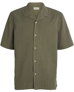Officine Generale Seersucker Eren Shirt - Green