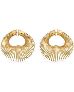 Alaïa Spiral Hoop Earrings - Metallic
