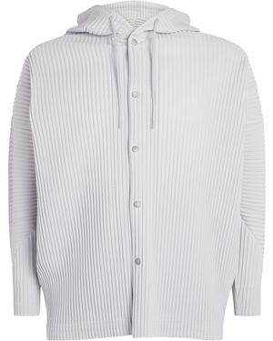 Homme Plissé Issey Miyake Pleated Hoodie - Blue