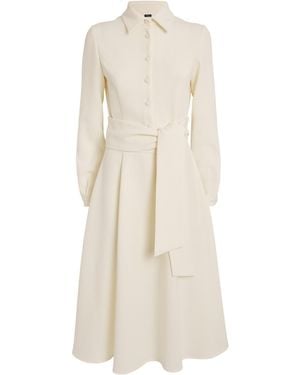 Kiton Wool Tailored Midi Dress - Natural