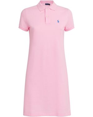 Polo Ralph Lauren Cotton Mesh Polo Dress - Pink