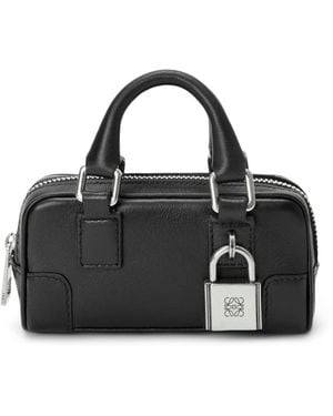 Loewe Mini Leather Amazona Nano Top-Handle Bag - Black