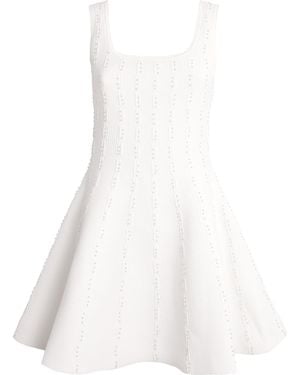 Sandro Beaded Knit Mini Dress - White