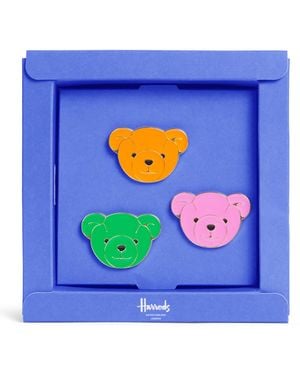 Harrods Bear Pin Badge - Blue