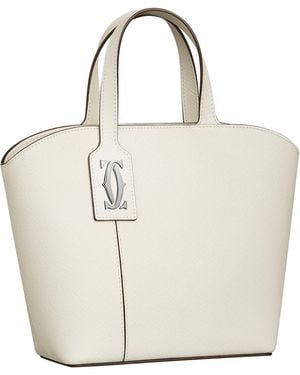 Cartier Mini Leather C De Tote Bag - White