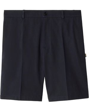 Burberry Cotton Ekd Slim Shorts - Blue
