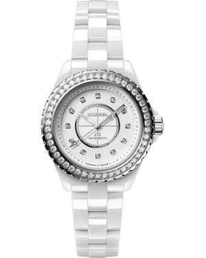 CHANEL Ceramic, Steel And Diamond J12 Diamond Bezel Watch Caliber 12.2 - Metallic