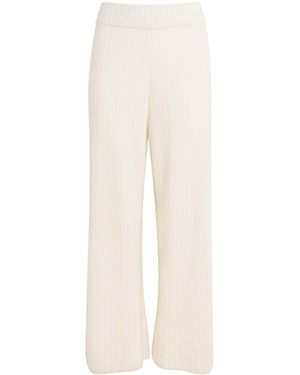 Lafayette 148 New York Cashmere Ribbed Pants - White