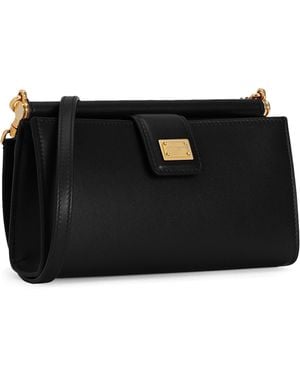 Dolce & Gabbana Leather Phone Bag - Black