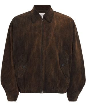Agolde Stretch-Cotton Corduroy Torres Jacket - Brown