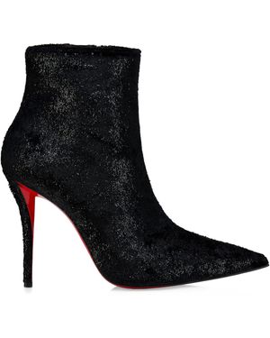 Christian Louboutin Miss Z Booty Velluto Gloss Ankle Boots 100 - Red
