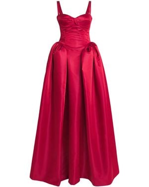 Sabina Bilenko Sleeveless Mistletoe Gown - Red