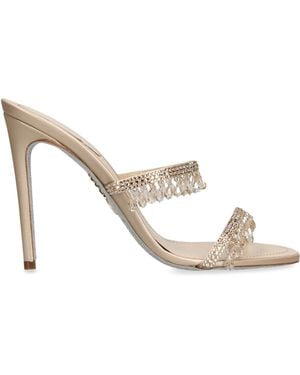 Rene Caovilla Embellished Chandelier Heeled Mules 105 - White