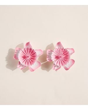 Chloé Bloom Clip-On Earrings - Pink