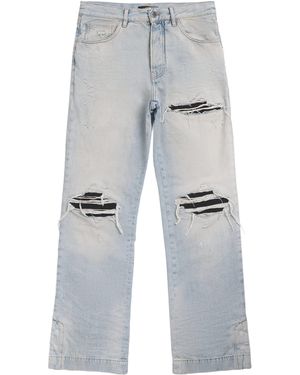 Amiri Distressed Mx1 Straight Flare Jeans - Grey