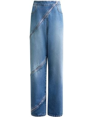 Alaïa Denim Spiral Jeans - Blue