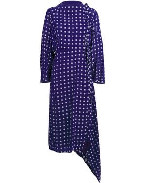 Tory Burch Jacquard Midi Dress - Blue