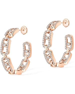 Messika Small Move Link And Diamond Hoop Earrings - Metallic