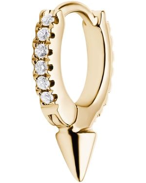 Maria Tash Single Short Spike Diamond Eternity Hoop Earring - Metallic