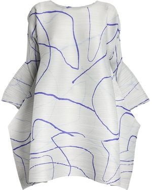 Pleats Please Issey Miyake Printed Pause Tunic - White