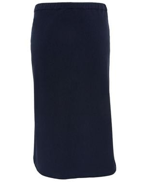 Marina Rinaldi Elasticated-Waist Maxi Skirt - Blue