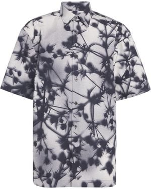 Dries Van Noten Cotton Thistle Print Shirt - Blue