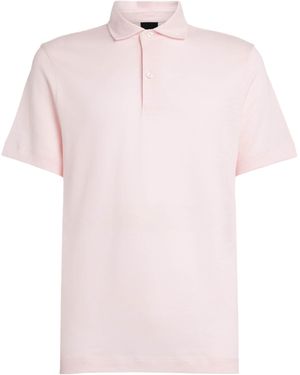 BOSS Linen-Cotton Polo Shirt - Pink