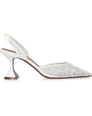AMINA MUADDI Lace Holli Slingback Court Shoes 70 - White