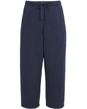 Skims Cotton Fleece Cuffed Sweatpants - Blue