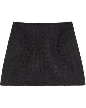 McQueen Wool-Blend Tweed Mini Skirt - Black