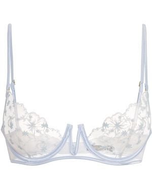 Kiki de Montparnasse Lace Mathilde Demi Plunge Bra - White