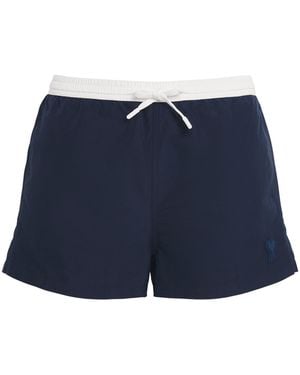 Ami Paris Logo Swim Shorts - Blue