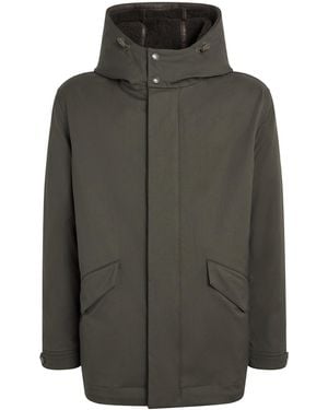 Yves Salomon Virgin Wool Down Parka - Green