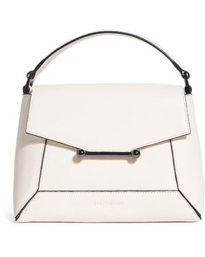Strathberry Leather Mosaic Top-Handle Bag - White