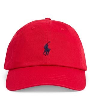 Polo Ralph Lauren Cotton Polo Pony Baseball Cap - Red