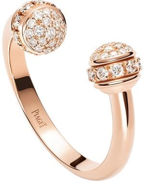 Piaget Rose And Diamond Possession Open Ring - White