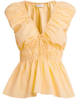 Faithfull the Brand Cotton Hedda Blouse - Yellow