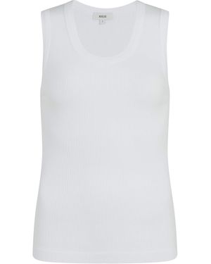 Agolde Ribbed Poppy Tank Top - White
