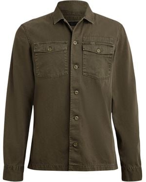 AllSaints Cotton Spotter Overshirt - Green