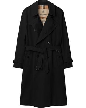 Burberry Long Kensington Heritage Trench Coat - Black
