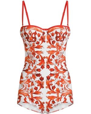 Dolce & Gabbana Majolica Balconette Underwired Swimsuit
